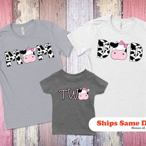 Mom and Dad Farm Shirts, Gift For Farmer Family, Farm Theme Birthday Tees, Farm Birthday Shirts, Matching Mother and Father Shirts, Farm Tee