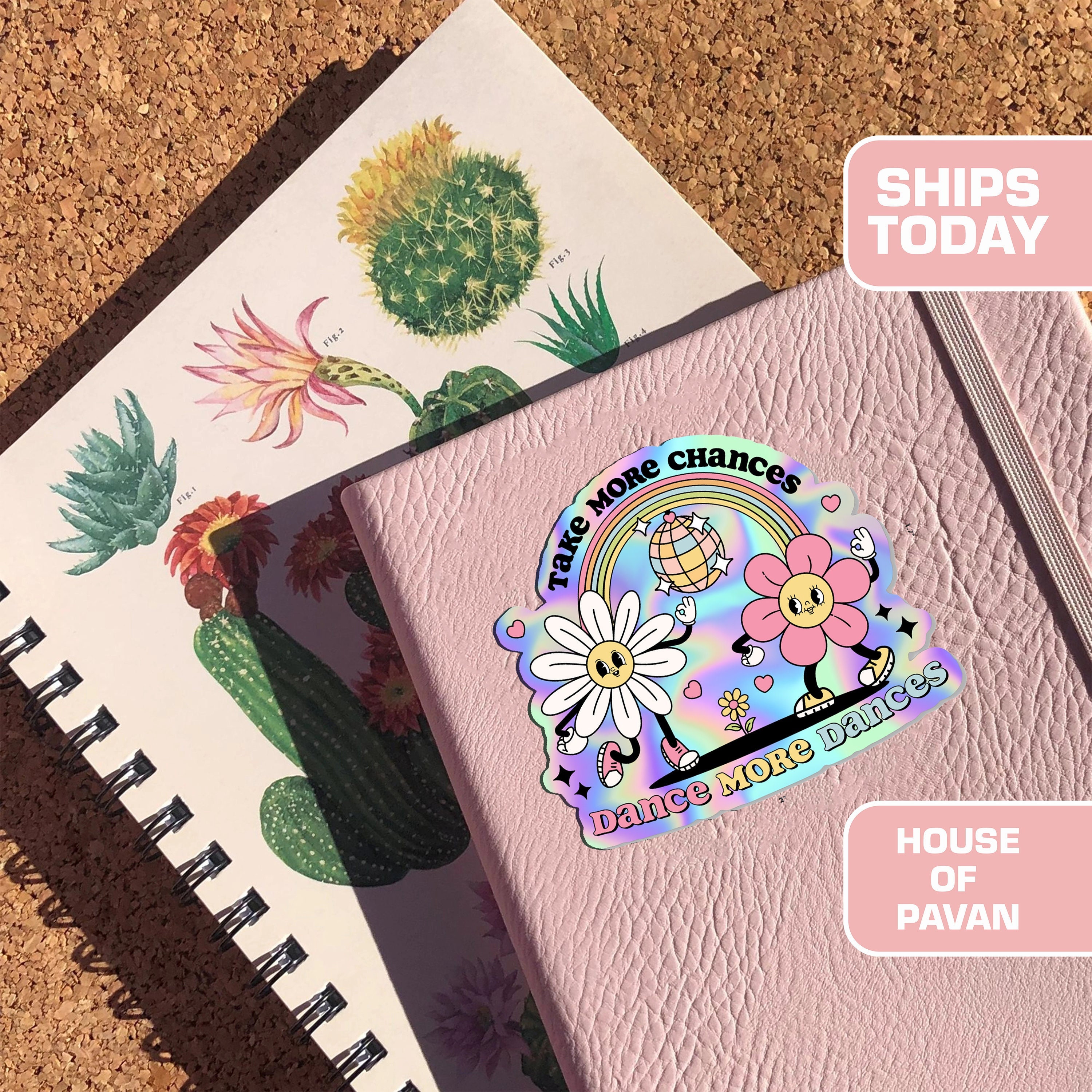 Take More Chances Sticker, Adorable Decals, Cute stickers to express yourself, Inspirational sets, Stick with love for any occasion, Love