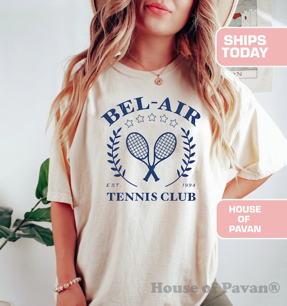Vintage Tennis Club Shirt, Vintage Inspired Tee Shirt