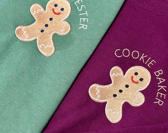 Cookie Tester Cookie Baker Sweatshirt Set, Matching Christmas Couple Shirts, Holiday Gift for Him and Her, Festive Cozy Crewneck