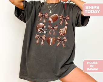 Football Shirt, Game Day Shirt, Mom Shirt, For Women, Sports Mom, Graphic Tees, Mothers Day Gift, Coquette, Comfort Colors®, Football Season