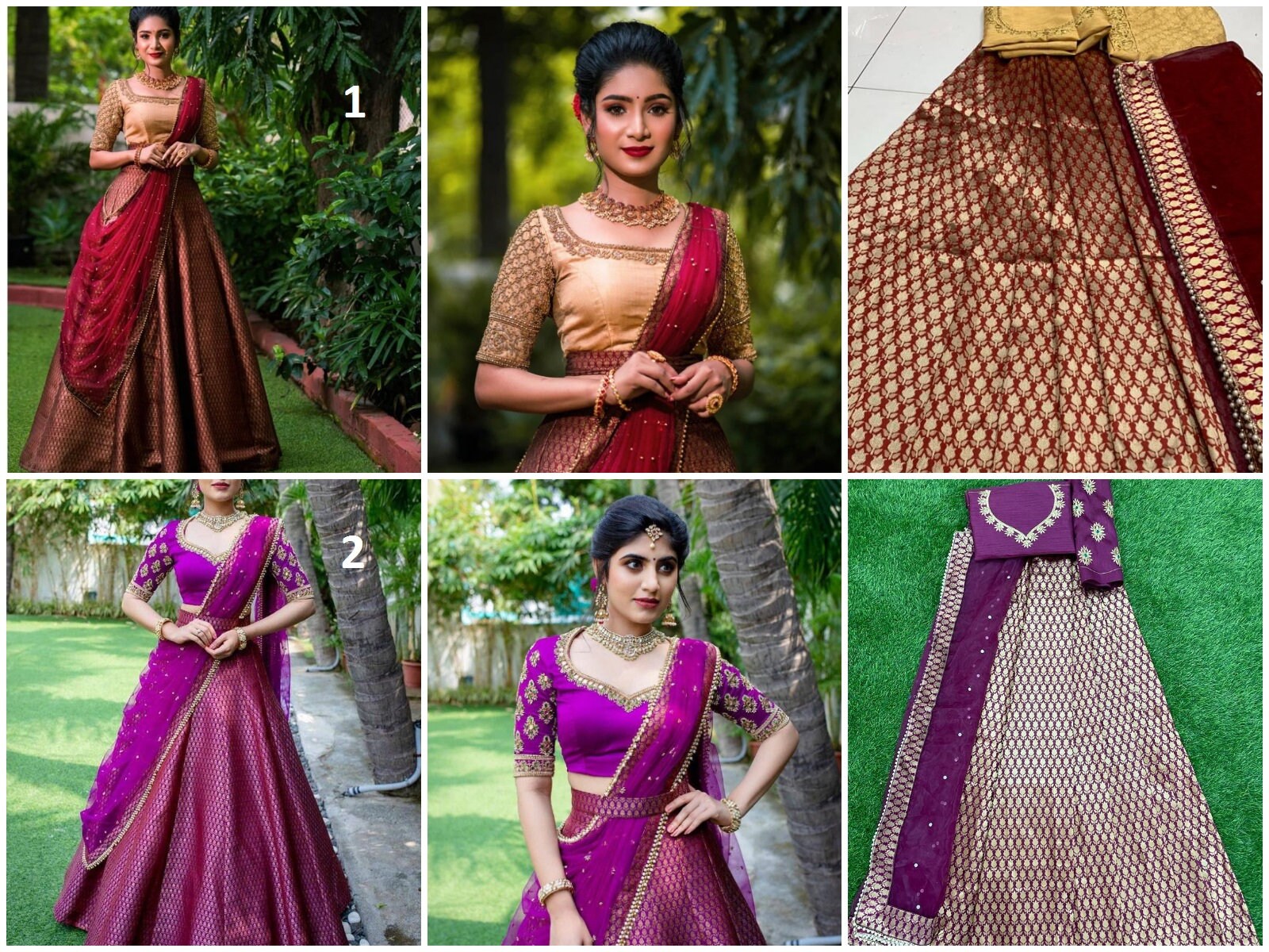 Half Sarees Etsy
