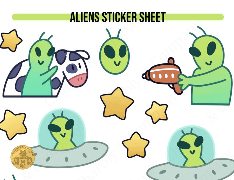 Aliens | Sticker Sheet - Etsy