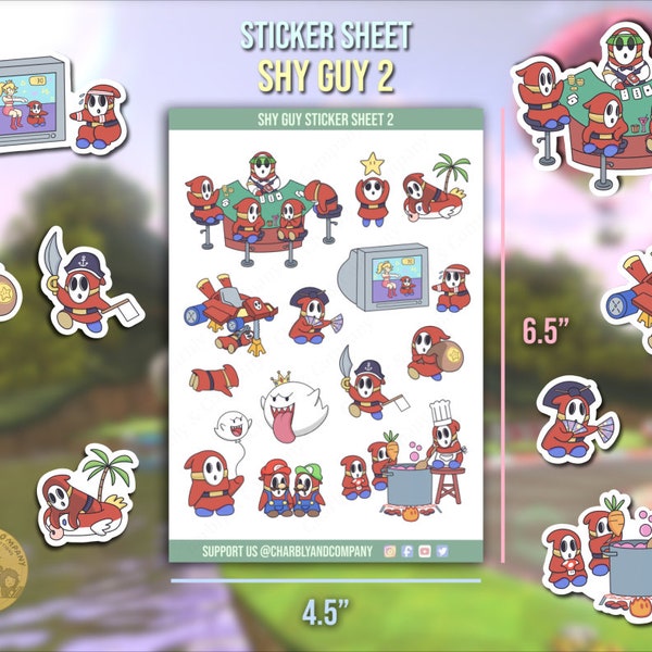 Shy Guy | Sticker Sheet 2