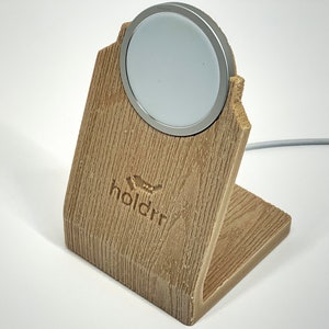 Magsafe iPhone Docking Station Magsafe Dock for iPhone which supports Apple standby mode made from 3d printed wood image 5