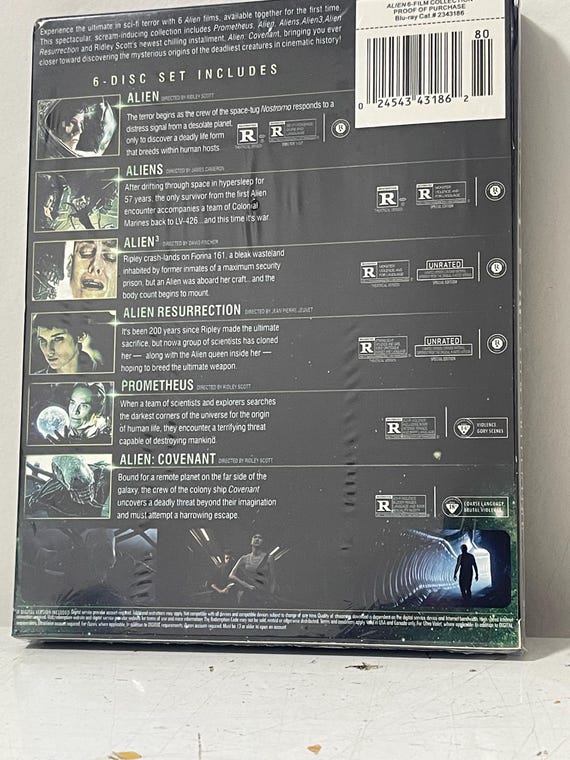 ALIEN 6-FILM COLLECTION (blu-ray) (6-disc Deluxe Edition) - Etsy