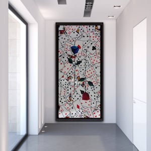 Set originale di 2 dipinti acrilici, arte del dittico, natura morta, la teoria della rosa blu