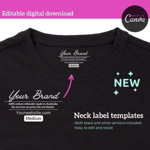 T shirt etiquette personnalisée hot sale