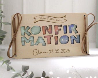 Personalized money gift for confirmation | Confirmation gift with name | Gift ideas for giving money as a confirmation present