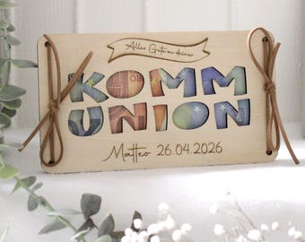 Personalized money gift for First Communion | First Communion gift with name | Gift ideas for giving money as a First Communion gift
