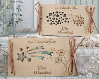 Personalized money gift – a little wish fulfiller | Your desired text | Money gift for birthdays, weddings, confirmations, communions