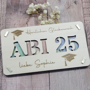 Geldgeschenk zum Abitur personalisiert I Abiturgeschenk mit Namen I personalisierte Geschenkideen ABI 25 I Wunscherfüller Gutscheinhalter
