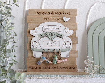Personalized money gift for a wedding | Wedding gift money | Wedding car just married | Personalized wedding couple gift