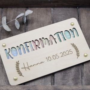 Geldgeschenk zur Konfirmation personalisiert I Konfirmationsgeschenk mit Namen I personalisierte Geschenkideen Konfirmation I Wunscherfüller