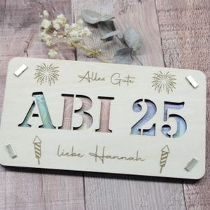 ABI 25 Geldgeschenk zum Abitur personalisiert I Abiturgeschenk mit Namen I personalisierte Geschenkideen I Wunscherfüller Gutscheinhalter