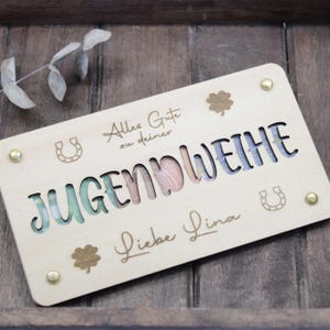 Geldgeschenk zur Jugendweihe personalisiert I Jugendweihegeschenk mit Namen I personalisierte Geschenkideen zur Jugendweihe Geschenk