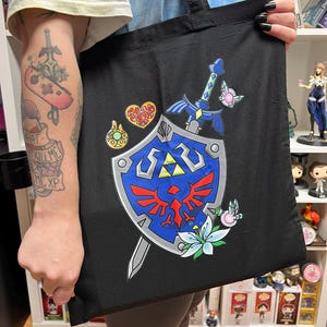 Legend of Zelda Tote Bag: Custom 100% Cotton Gamer Gift