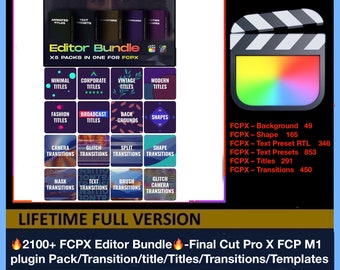 Paquete de editores para FCPX: más de 2100 títulos, transiciones y complementos.