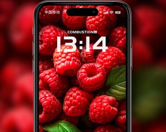 Strawberry,Blueberry,Raspberry,Blackberry iPhone Wallpapers Set of 4 iPhone Background,iPhone Lockscreen,Instant Download