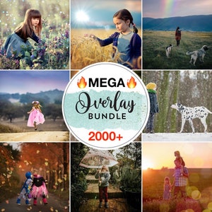 MEGA OVERLAY BUNDLE 2000+  Bokeh, Film Dust, Fog, Snow, Rain, Fireflies, Fall Leaves, Skies and Etc