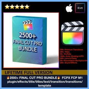 2500+ Final Cut Pro Bundle- FCPX FCP M1 plugin Pack/effects/title/titles/text/transition/transitions