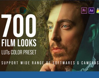 700 Film Looks – LUT Color Preset Pack | Adobe AE, Adobe Pr, Final Cut Pro |