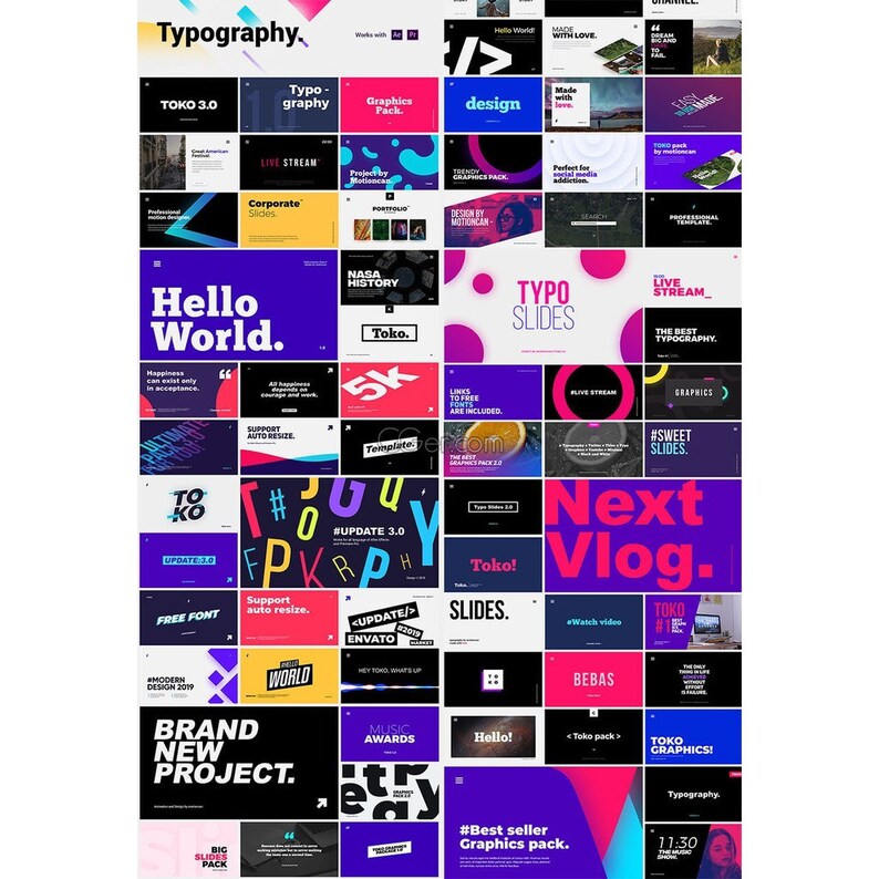 2250+ Toko Graphics Pack Elements For After Effects & Premiere Pro image 5