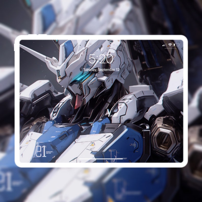 Fondos de pantalla HD Gundam 16:9: impresión de arte digital, generado por IA, fondos de pantalla 18 piezas img, descarga instantánea imagen 2