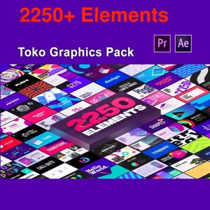 2250+ Toko Graphics Pack Elements For After Effects & Premiere Pro