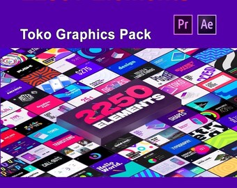 2250+ Toko Graphics Pack Elements For After Effects & Premiere Pro