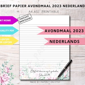 JW Briefpapier Avondmaal 2023 Nederlands, JW Letter Writing Memorial 2023, Lucas 22:19, JW imprimible, descarga digital