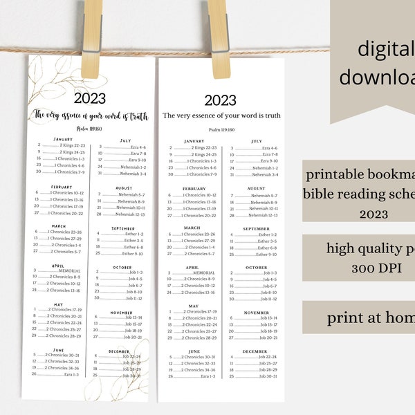 Jw Bible Reading Schedule Etsy