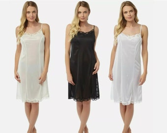 Elegant Anti-Static Women's Slip Cling Resistant Knee-Length Comfort Underdress Perfect Gift for Her Sizes 10-28