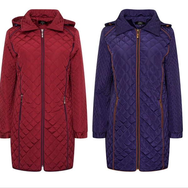 thumbnail image 2 of JBC Women's Quilted Water Repellent Winter Jacket / Coat – Diamond Stitching, Zip, Sizes 10-24 2 of 6