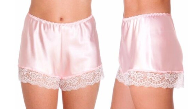 Ladies Satin French Brief Knickers Lingerie Underwear Nightwear size 12 to 22 Pink