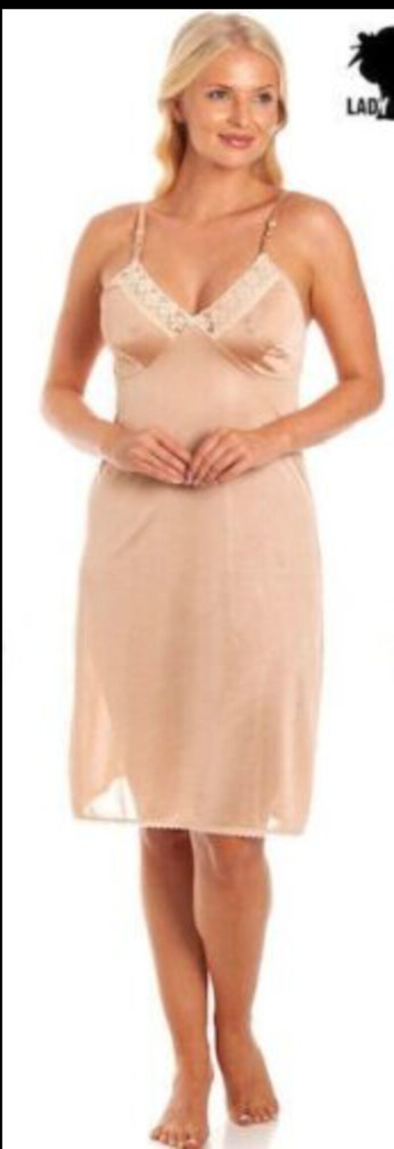 Ladies Anti Static Womens Long Full Slips Petticoat Straps Etsy