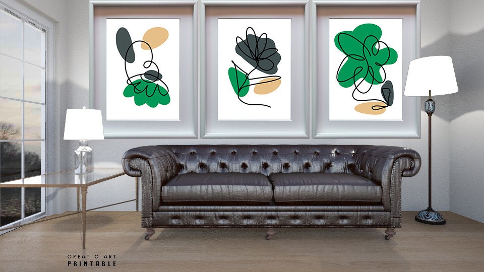 Prints Digital Prints Art & Collectibles Green Prints Digital File Set