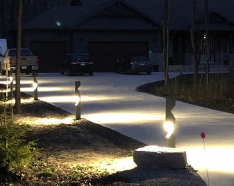 Two-Way Landscape Pathway Light - 39.5"(100cm) Waterproof Outdoor Floor Lamp - Garden Lamp Post, Decorative Street Light, Bollard Lighting