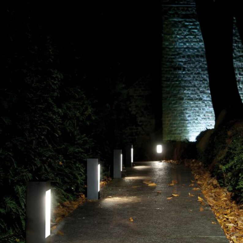 Aluminum LED Garden Path Light – Modern Bollard Lamp - Etsy