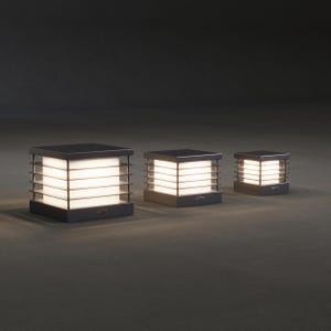 Luxus-Außensäulenlampe - Moderne Landschaftssäulenleuchte, Zaunpfostenkappe, LED-Säulenlampen-Postenleuchte für Garten, Deck, Terrasse-Gala-340