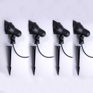 4-Pack Outdoor Landscape Spotlights – Uplights for House, Fence, Trees, Flags, and Backyard Lighting – Waterproof LED Garden Lights