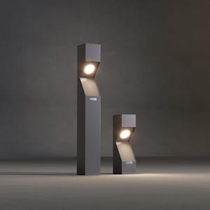 Modern Waterproof LED Outdoor Stylish Grey Pathway Light Landscape Lights, Waterproof Column Light, Bollard Light Fixture AKA020 Fonelight