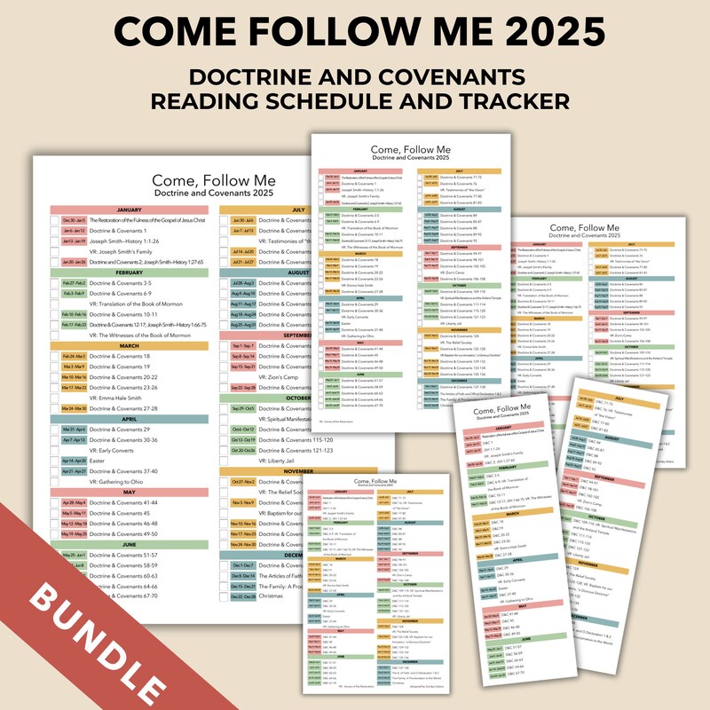 D and C Reading Schedule Etsy