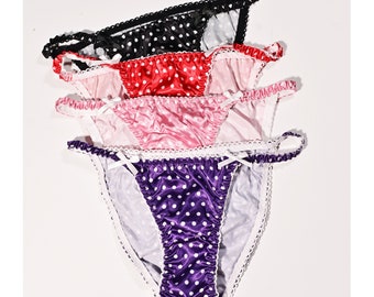Set of 4 Smooth Sexy Satin Panties