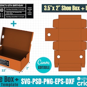 Adidas shoe top box template