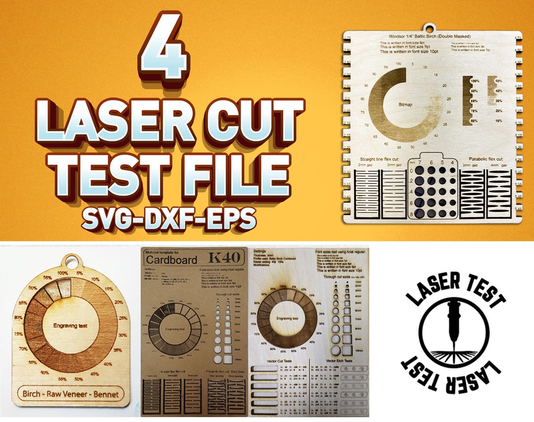 Laser Tools SVG, Kerf Test Glowforge Tools, Laser Test File, Material Test  Template, Engrave Test File, Glowforge Engrave SVG 