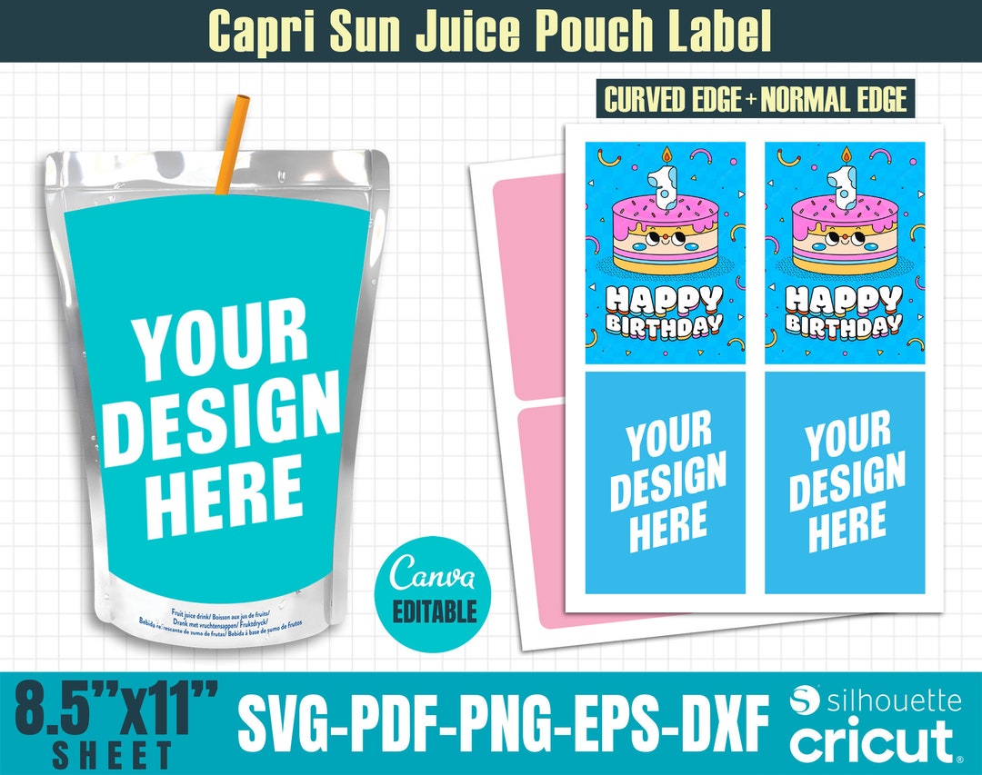 Capri Sun Template, Blank Capri Sun Template, Juice Pouch Label, Juice Capri Sun Template, Blank Capri Sun Template, Juice Pouch Label, Juice