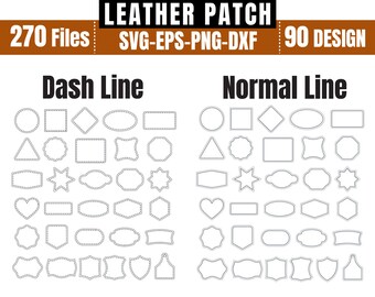 Digital Cut File, SVG leather patch bundle, 90 hat (1940413)