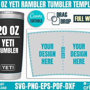 Yeti Rambler Tumbler 20 Oz Personalized Customized Rare Colors 