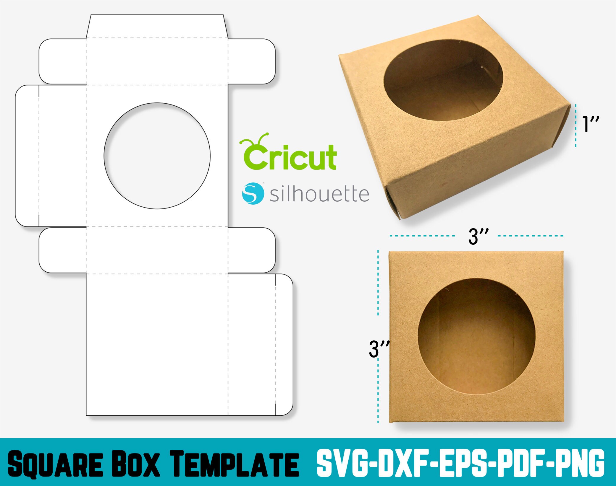 Square Soap Box Template with Window Cover – DESIGNS NOOK